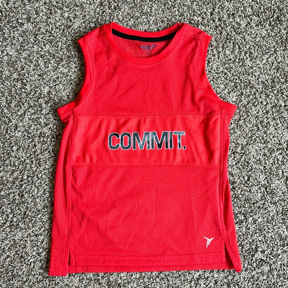 Old Navy Red Mesh Commit Tank, size S (6/7)